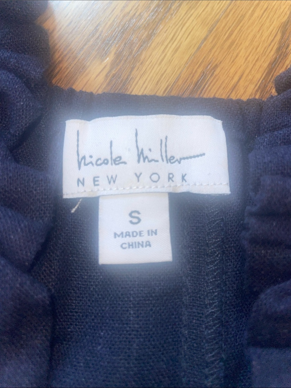 Nicole Miller Navy Linen-Blend Midi Button Back Belted Dress Small - Picture 6 of 9